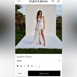 For love and lemons bustier gown - white